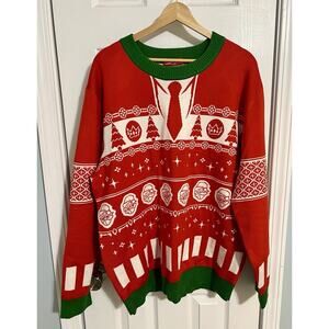 Revolt Ranboo Christmas Sweater Holiday Fashion Festive Winter Red Men 4XL